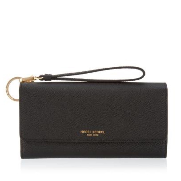henri bendel Handbags - Henri Bendel Black & Gold "Uptown Out and About Organizer Wallet Wristlet | New